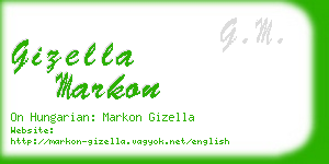 gizella markon business card